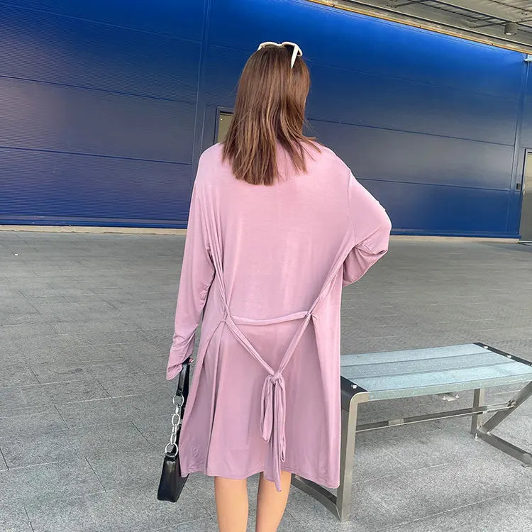 Long Sleeve Bathrobe Loose