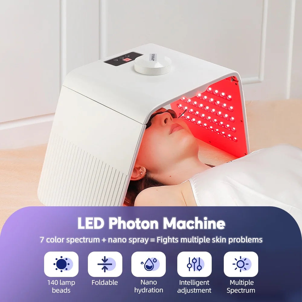 7 Colors LED Mask Skin Rejuvenation Photon Therapy Lamp Red Blue Light