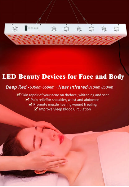 Red Light Therapy Panel Lamp Infrared Therapy Light, LED Beauty Devices for Face and Body