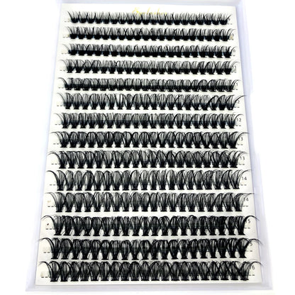 80D/100D Mink Eyelashes 216-280 fans Natural Eyelash extension 3D Russia Volume Individual Eyelash Cluster Makeup Tools Lashes