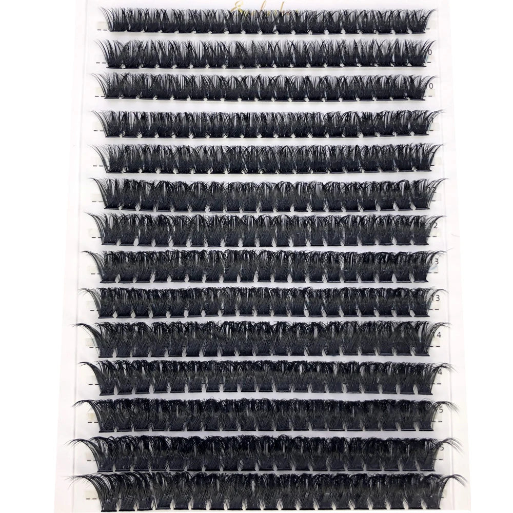 80D/100D Mink Eyelashes 216-280 fans Natural Eyelash extension 3D Russia Volume Individual Eyelash Cluster Makeup Tools Lashes