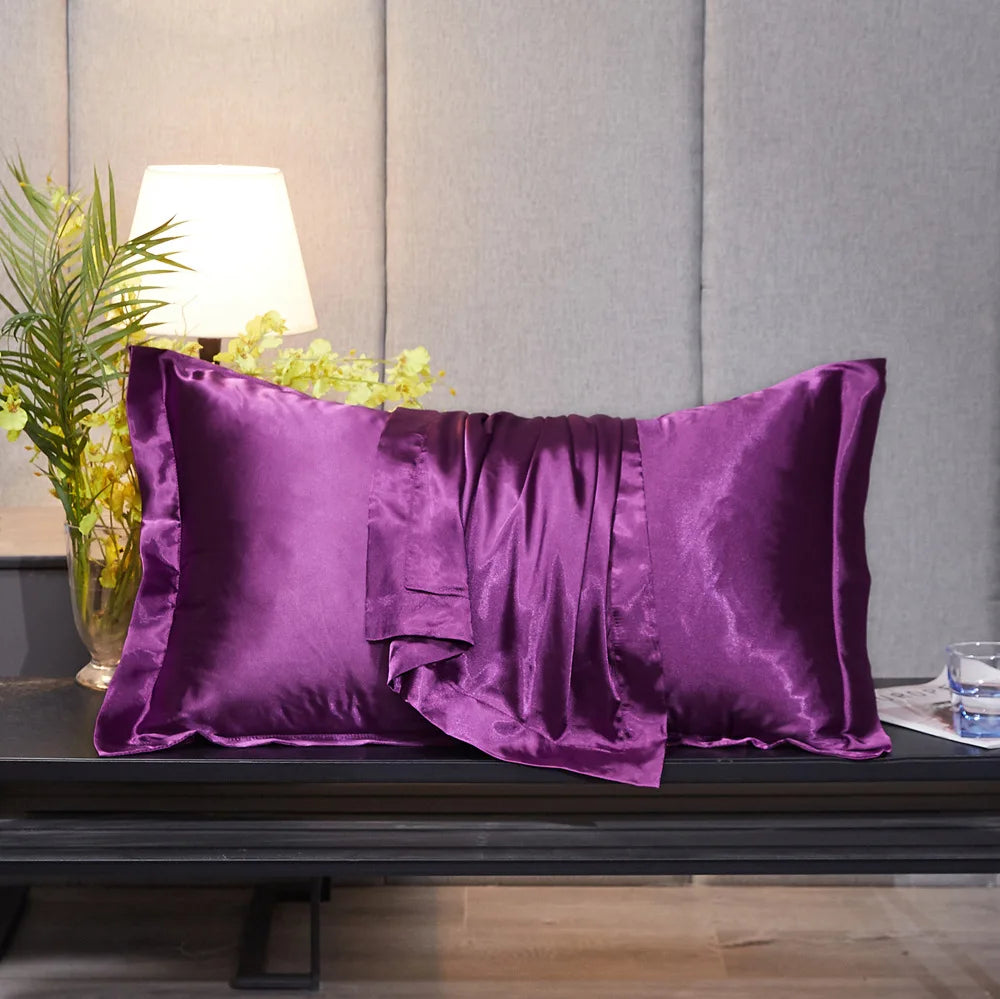 Silk Pillowcase Envelope Pillow Case Bedding Sleeping Pillow Cover Home Bedding Decor Pillow Case Cover