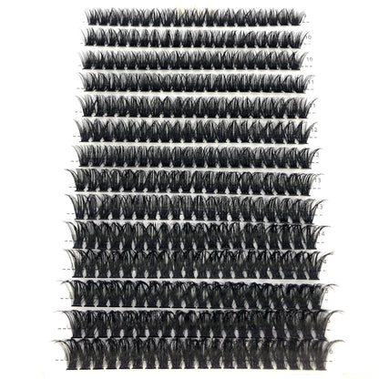 80D/100D Mink Eyelashes 216-280 fans Natural Eyelash extension 3D Russia Volume Individual Eyelash Cluster Makeup Tools Lashes