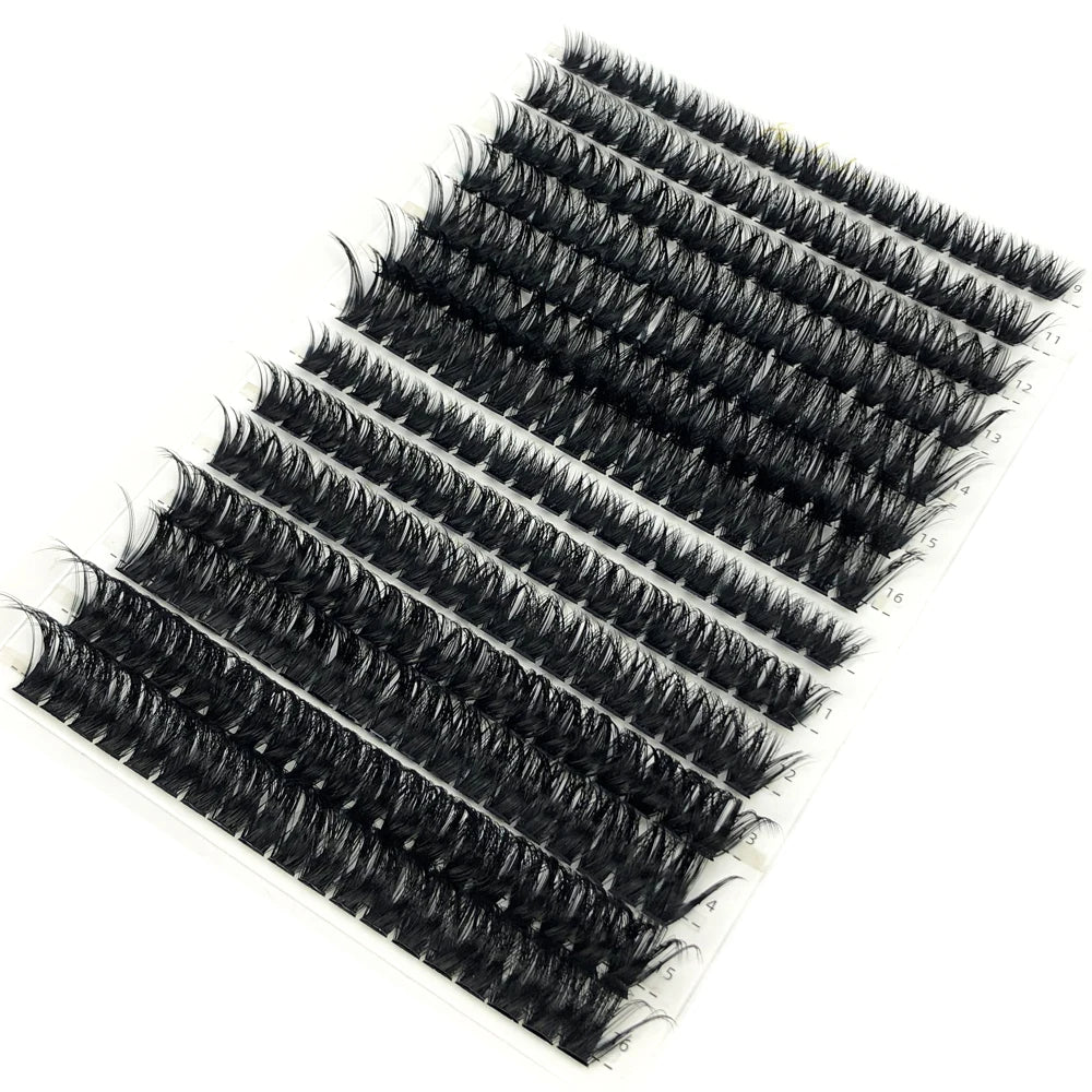 80D/100D Mink Eyelashes 216-280 fans Natural Eyelash extension 3D Russia Volume Individual Eyelash Cluster Makeup Tools Lashes