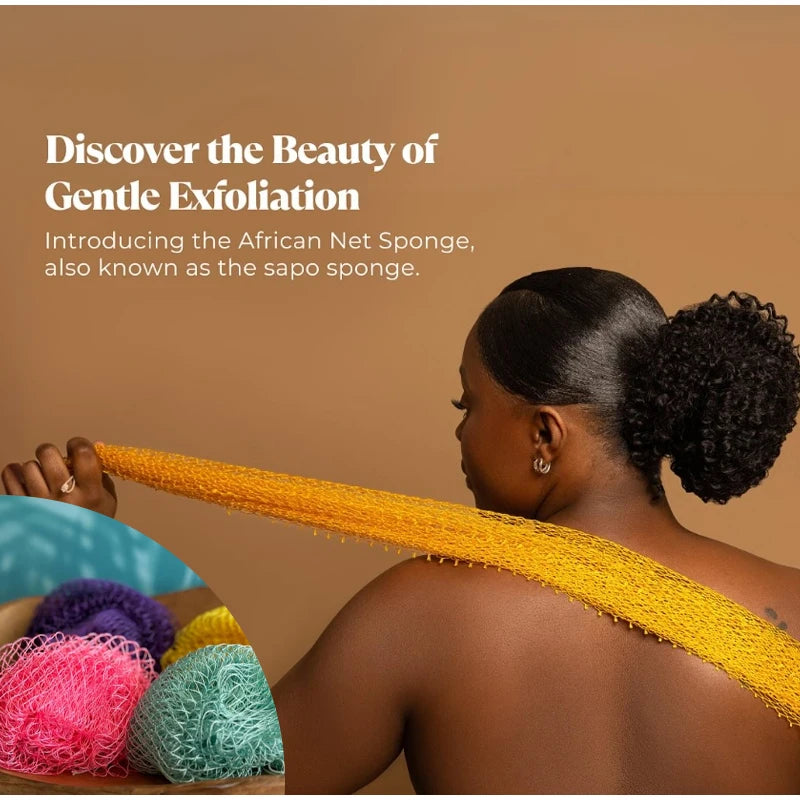 African Bath Scrubber Exfoliating Net