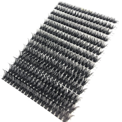 80D/100D Mink Eyelashes 216-280 fans Natural Eyelash extension 3D Russia Volume Individual Eyelash Cluster Makeup Tools Lashes