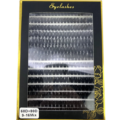 80D/100D Mink Eyelashes 216-280 fans Natural Eyelash extension 3D Russia Volume Individual Eyelash Cluster Makeup Tools Lashes