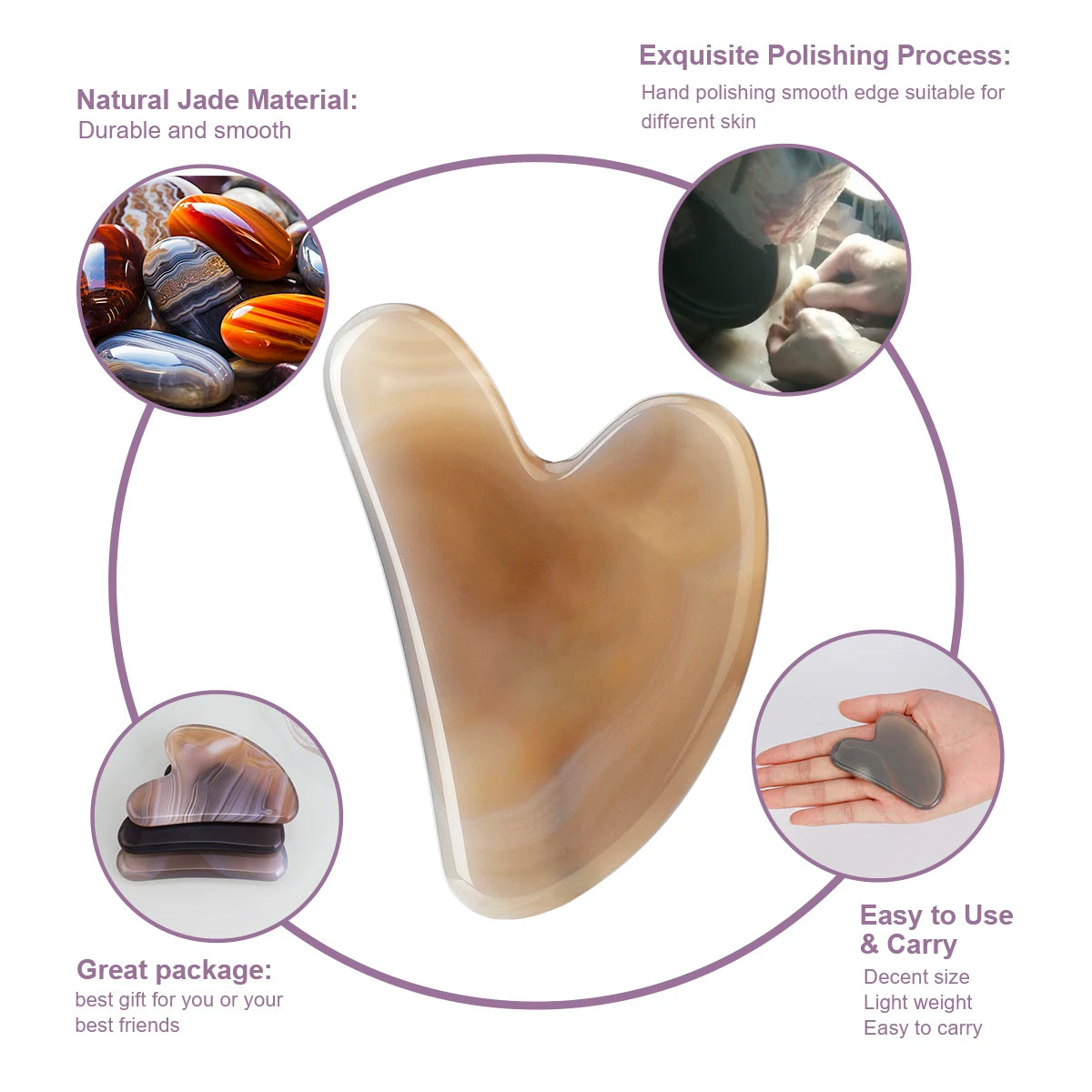 Gua Sha Massage Natural Stone