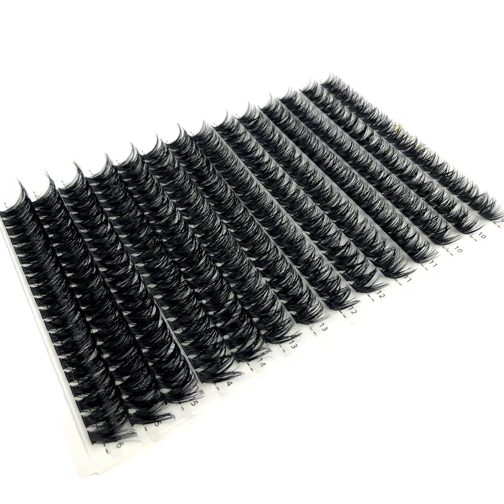 80D/100D Mink Eyelashes 216-280 fans Natural Eyelash extension 3D Russia Volume Individual Eyelash Cluster Makeup Tools Lashes