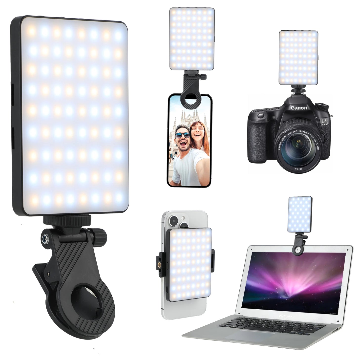 Selfie Light with Front & Back Phone Clip