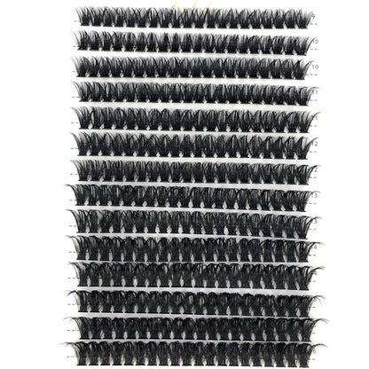 80D/100D Mink Eyelashes 216-280 fans Natural Eyelash extension 3D Russia Volume Individual Eyelash Cluster Makeup Tools Lashes