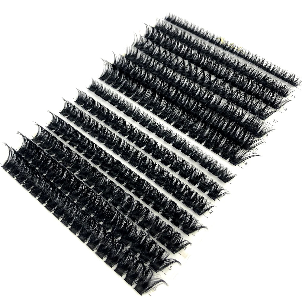 80D/100D Mink Eyelashes 216-280 fans Natural Eyelash extension 3D Russia Volume Individual Eyelash Cluster Makeup Tools Lashes