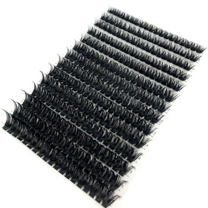 80D/100D Mink Eyelashes 216-280 fans Natural Eyelash extension 3D Russia Volume Individual Eyelash Cluster Makeup Tools Lashes