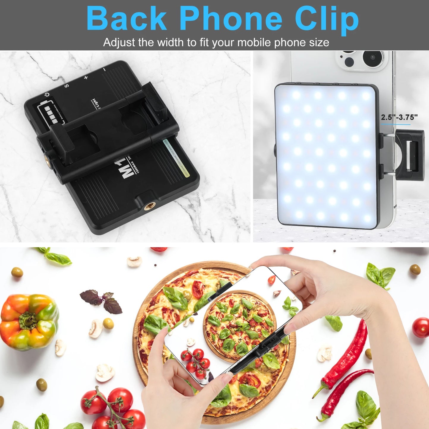 Selfie Light with Front & Back Phone Clip