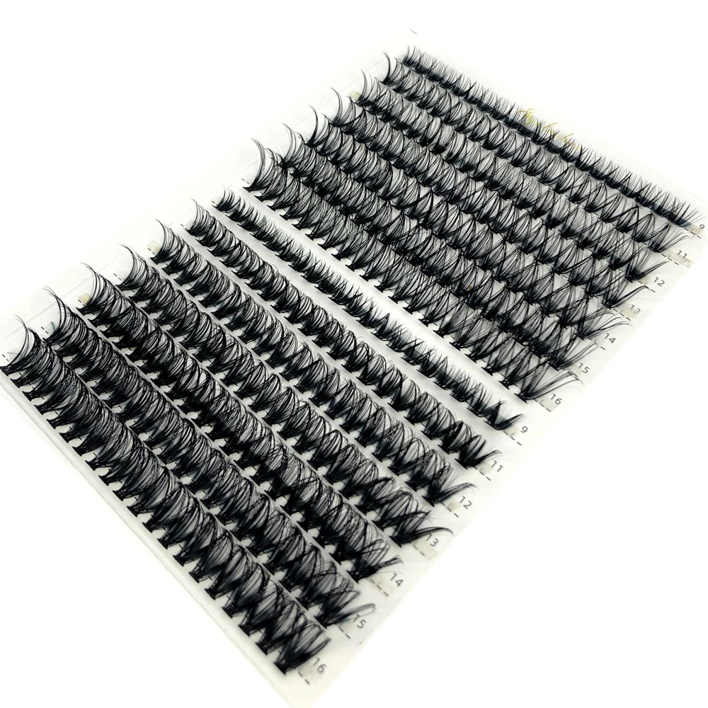 80D/100D Mink Eyelashes 216-280 fans Natural Eyelash extension 3D Russia Volume Individual Eyelash Cluster Makeup Tools Lashes