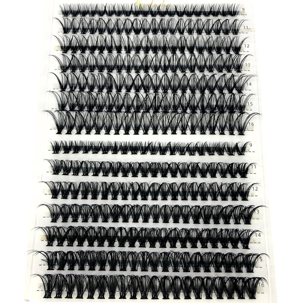 80D/100D Mink Eyelashes 216-280 fans Natural Eyelash extension 3D Russia Volume Individual Eyelash Cluster Makeup Tools Lashes