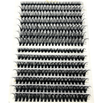 80D/100D Mink Eyelashes 216-280 fans Natural Eyelash extension 3D Russia Volume Individual Eyelash Cluster Makeup Tools Lashes