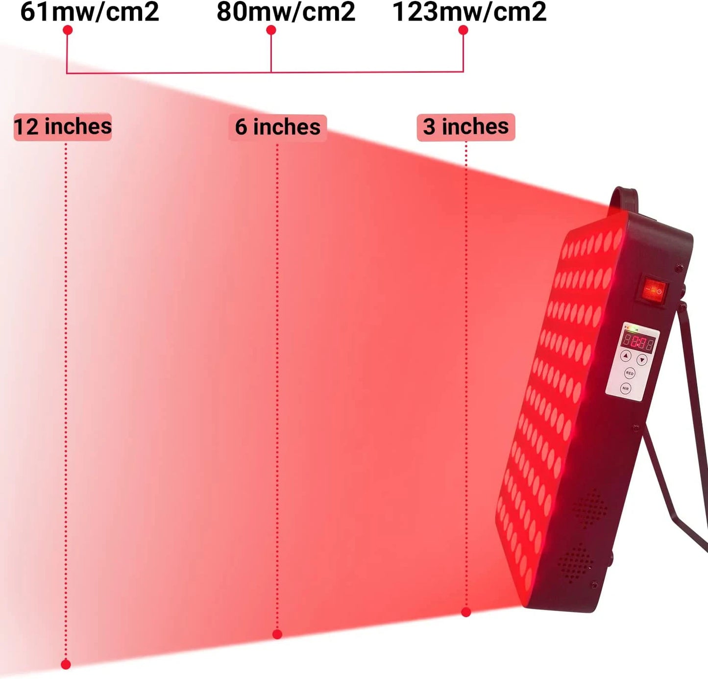 Red Light Therapy Panel Lamp Infrared Therapy Light, LED Beauty Devices for Face and Body